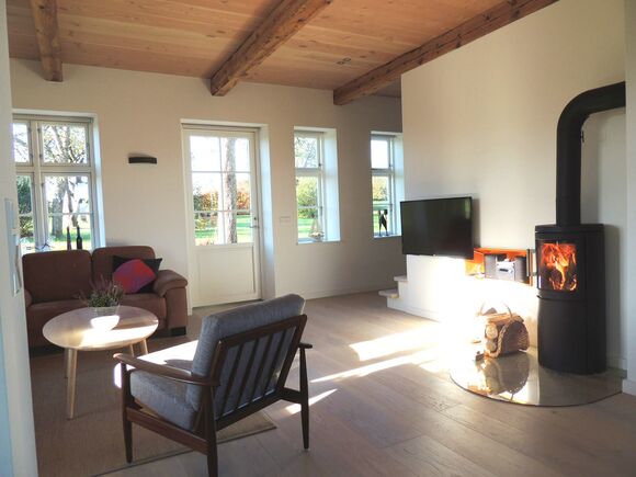 Ferienhaus Wohnzimmer - Landhaus Schleiblick - Brodersby/Missunde